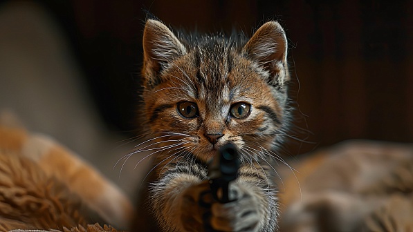 Armed kitten pattern
