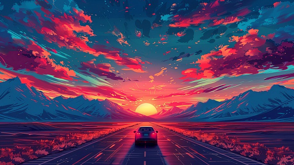 Vivid landscape pattern