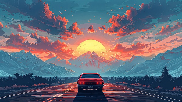 Vivid landscape pattern