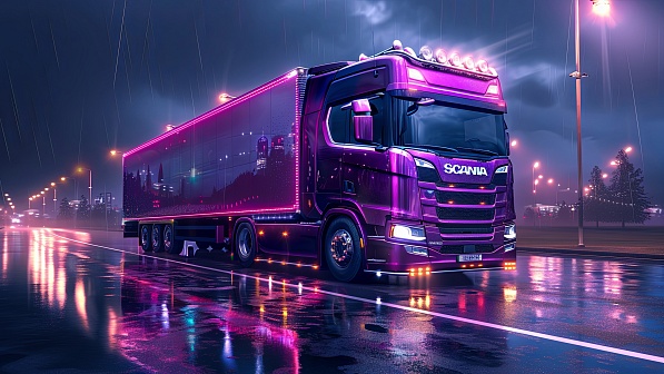 Purple truck pattern