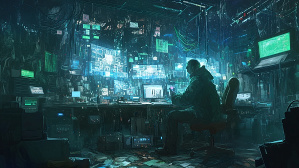 A lab with many displays pattern