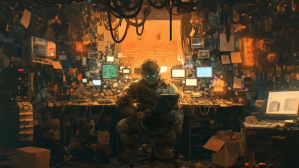A lab with many displays pattern