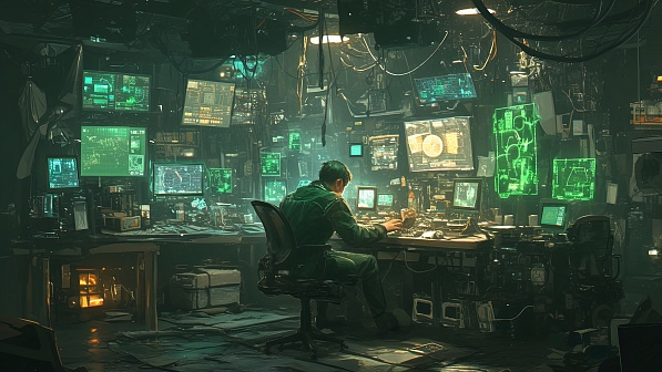 A lab with many displays pattern