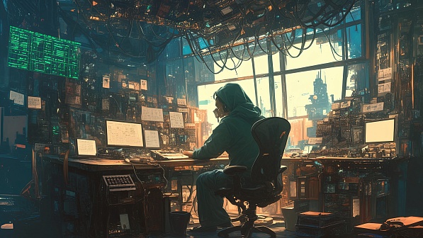 A lab with many displays pattern