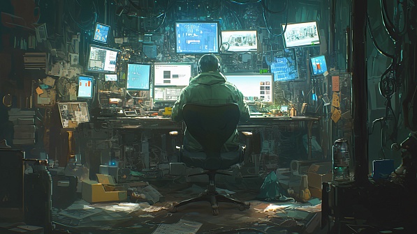 A lab with many displays pattern