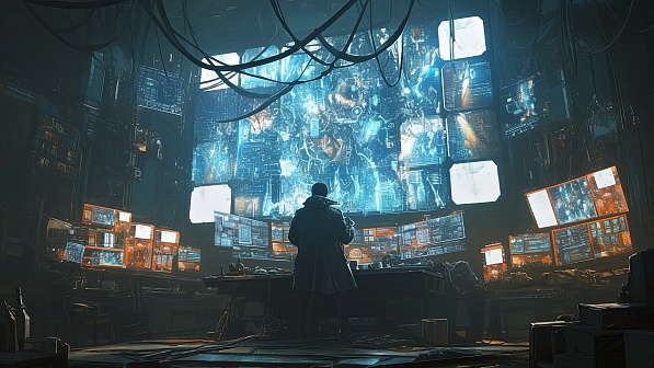 A lab with many displays pattern