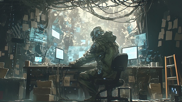 A lab with many displays pattern