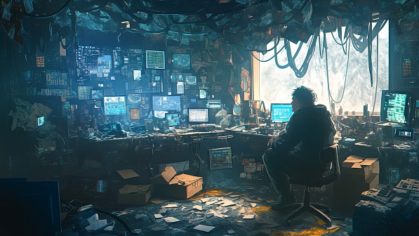 A lab with many displays pattern