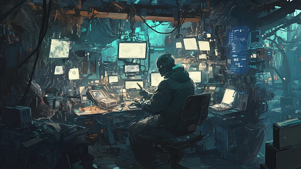A lab with many displays pattern