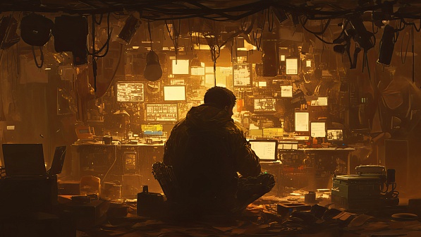 A lab with many displays pattern