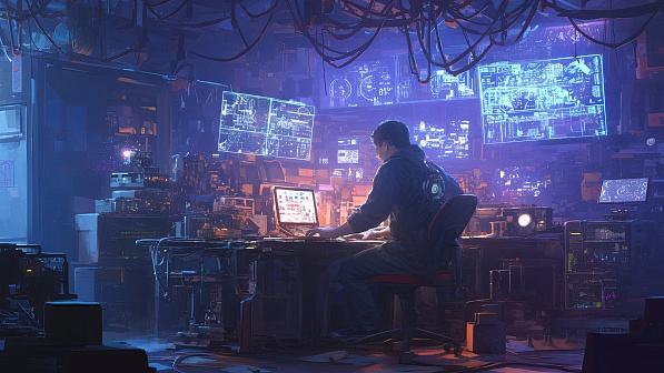 A lab with many displays pattern
