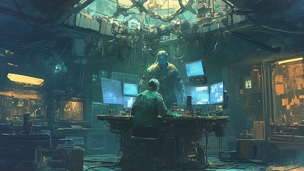 A lab with many displays pattern