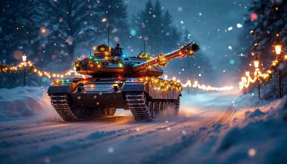Tanks and Christmas pattern