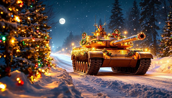 Tanks and Christmas pattern