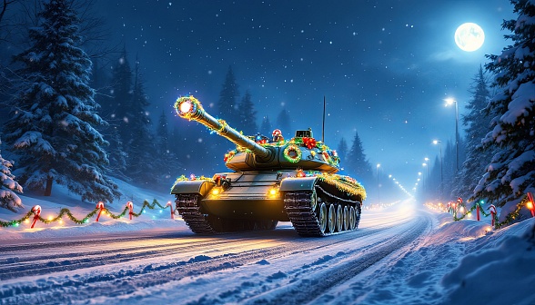 Tanks and Christmas pattern