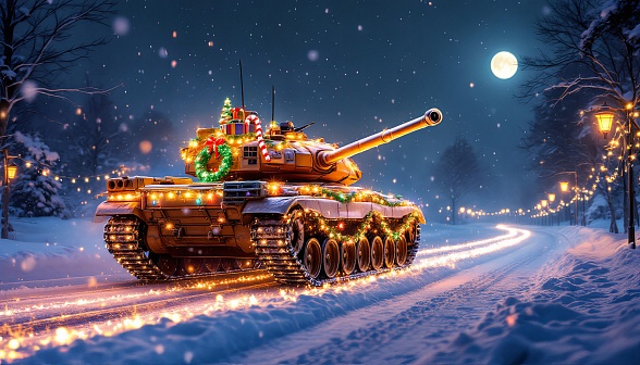 Tanks and Christmas pattern