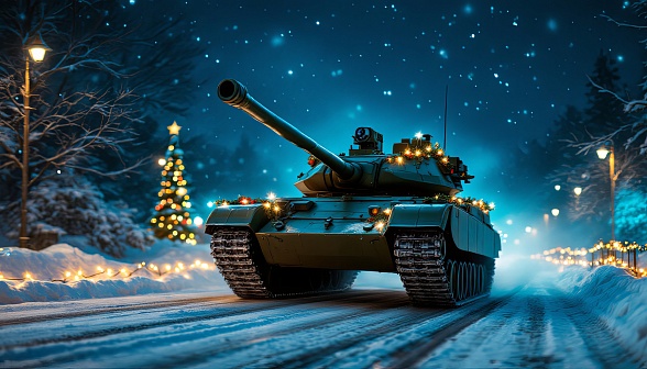 Tanks and Christmas pattern