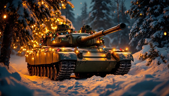 Tanks and Christmas pattern