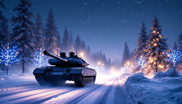 Tanks and Christmas pattern
