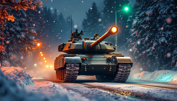 Tanks and Christmas pattern