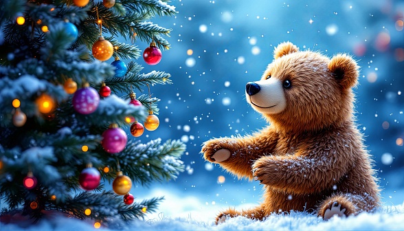 Christmas animals pattern