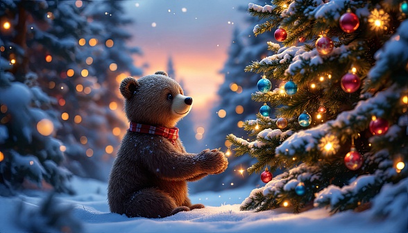 Christmas animals pattern