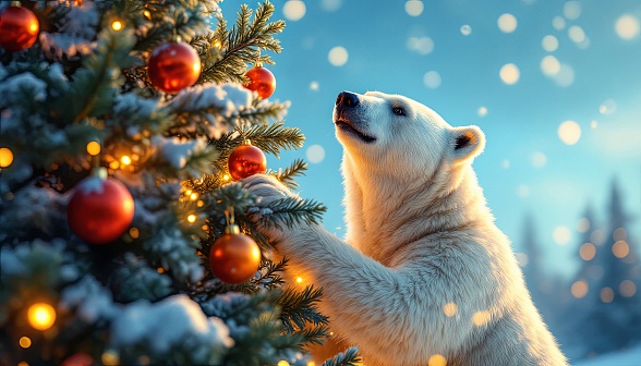 Christmas animals pattern