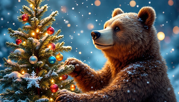 Christmas animals pattern