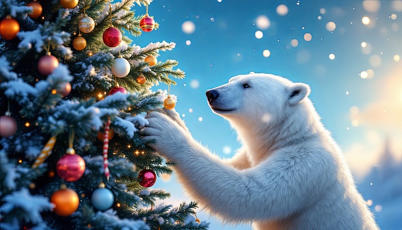 Christmas animals pattern