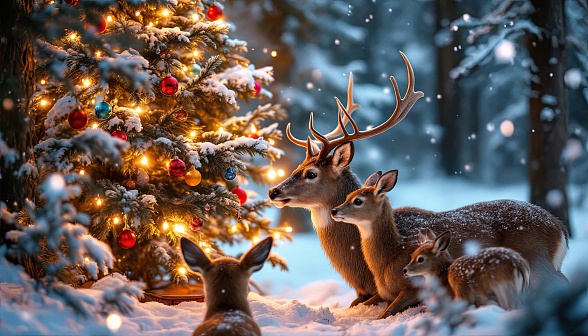 Christmas animals pattern