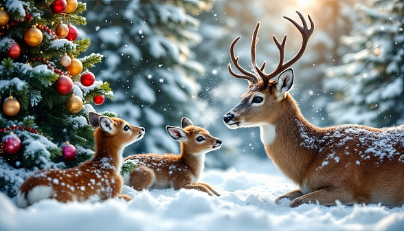 Christmas animals pattern