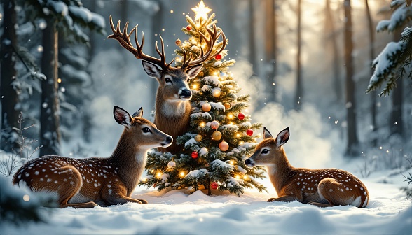 Christmas animals pattern
