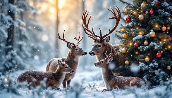 Christmas animals pattern