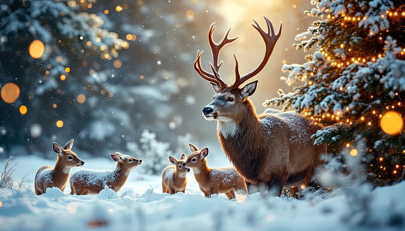 Christmas animals pattern