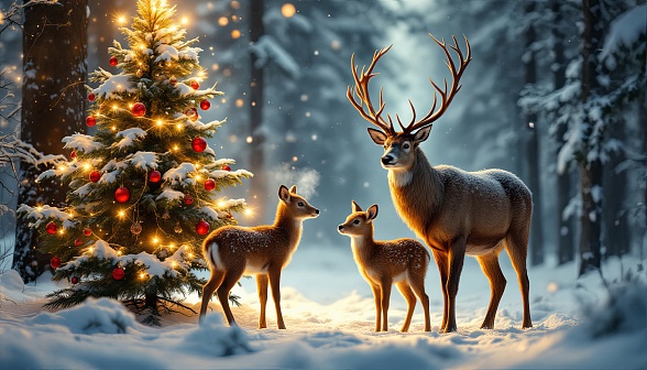 Christmas animals pattern