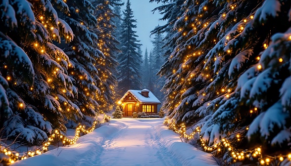 Christmas forest pattern