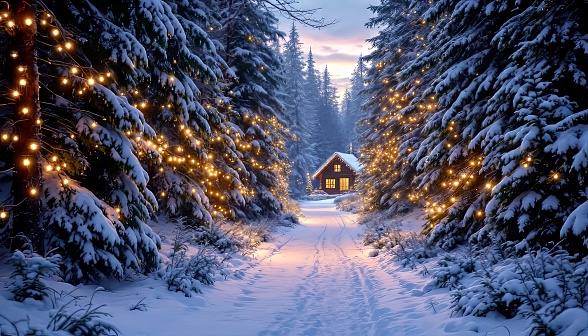 Christmas forest pattern