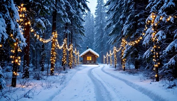 Christmas forest pattern