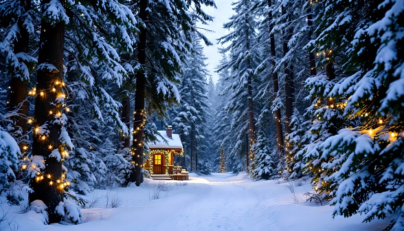 Christmas forest pattern