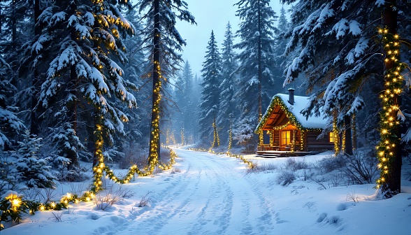 Christmas forest pattern