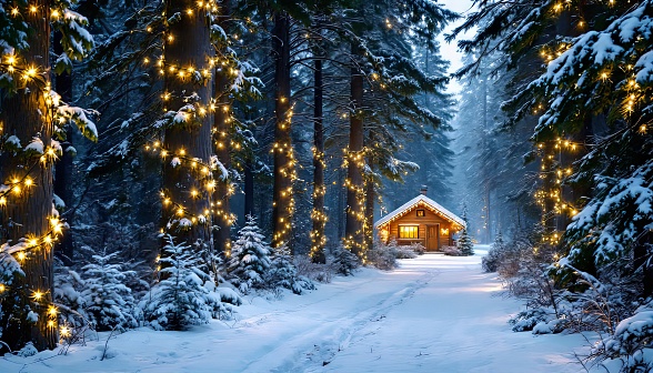 Christmas forest pattern