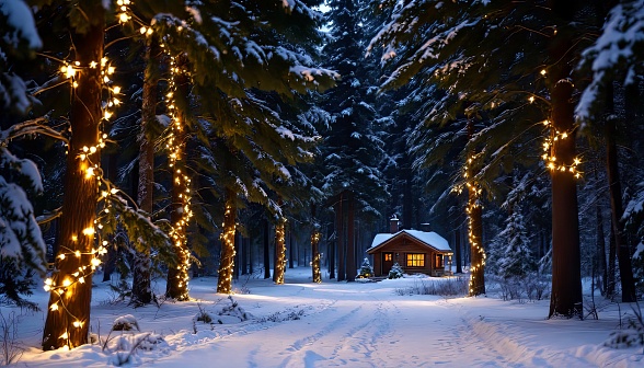 Christmas forest pattern