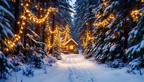 Christmas forest pattern