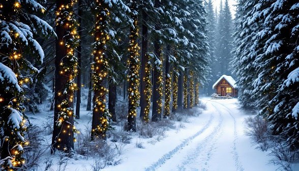 Christmas forest pattern
