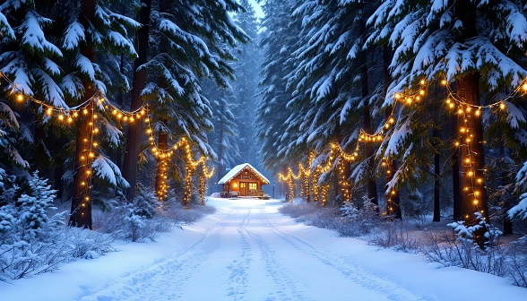 Christmas forest pattern