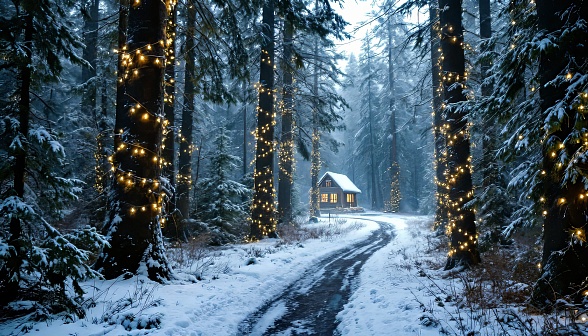 Christmas forest pattern