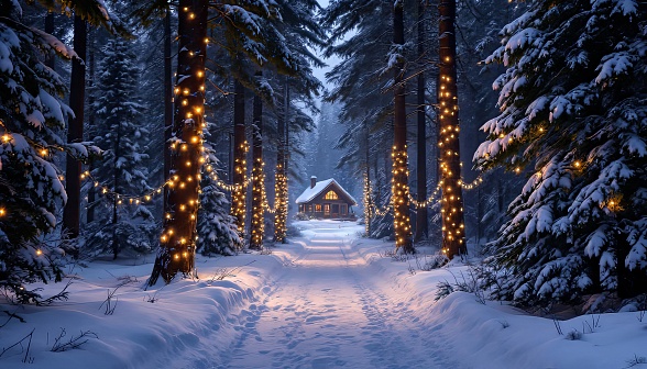 Christmas forest pattern