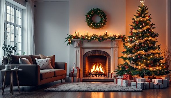 Cozy fireplace pattern