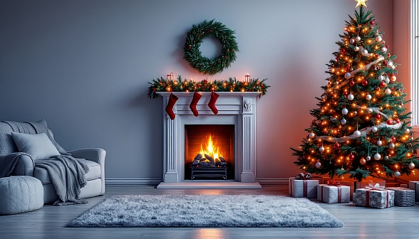 Cozy fireplace pattern