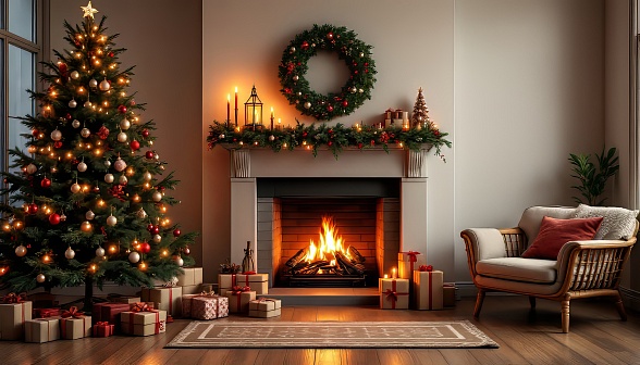 Cozy fireplace pattern